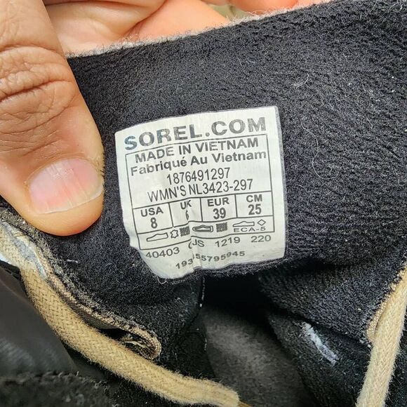 SOREL Women’s Explorer Joan Faux Fur-Lined Waterproof Boots Brown Grey Size 8 - Picture 8 of 8